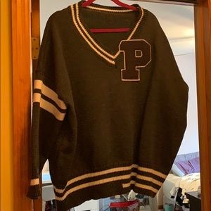 Over sized varsity sweater